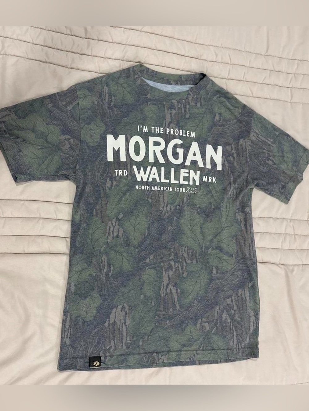 Morgan Wallen I’m The Problem Camo Mossy Oak Authentic Tour Merch T Shirt small